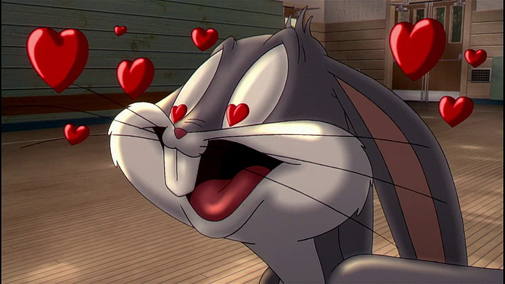 Bugs, Bunny, Cartoons, Corazones, Verliebtheit, HD-Hintergrundbild