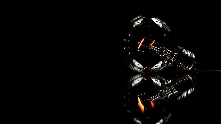 bola lampu, hitam, Wallpaper HD