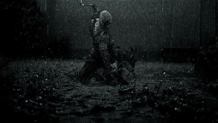 тъмно, Assassin's Creed, дъжд, HD тапет