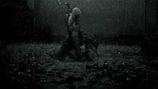 dark, Assassin's Creed, rain, HD wallpaper HD wallpaper
