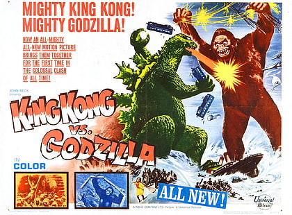 Godzilla, King Kong vs.Godzilla, King Kong, HD papel de parede HD wallpaper
