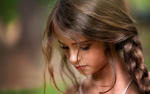 Cute girl, lost in thought, child, Cute, Girl, Lost, Thought, Child, HD wallpaper HD wallpaper