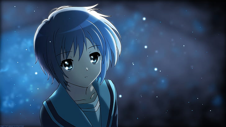 anime, hiver, Nagato Yuki, La mélancolie de Haruhi Suzumiya, Fond d'écran HD