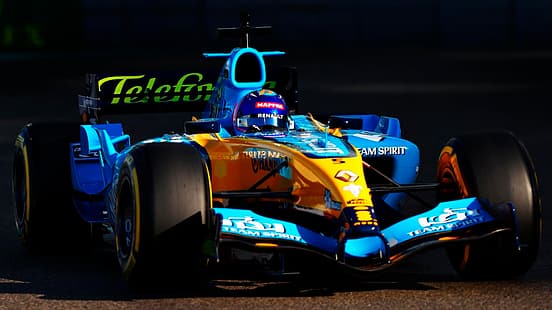 Fernando Alonso, equipe Renault F1, Fórmula 1, HD papel de parede HD wallpaper