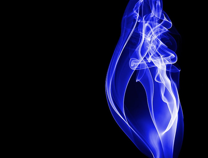 blue and white smoke illustration, Abstract, Blue, Artistic, Pattern, Plasma, Smoke, HD wallpaper