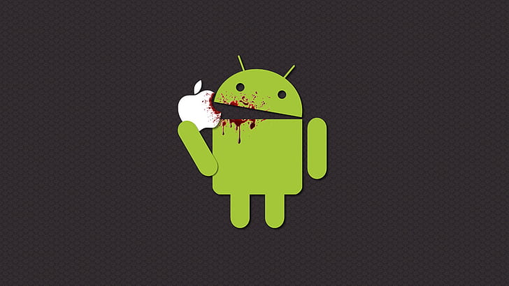 1080p, android Eat Apple, HD wallpaper