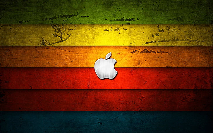 Retro Wooden Apple, Apple logo, Computers, Apple, colorful, HD wallpaper