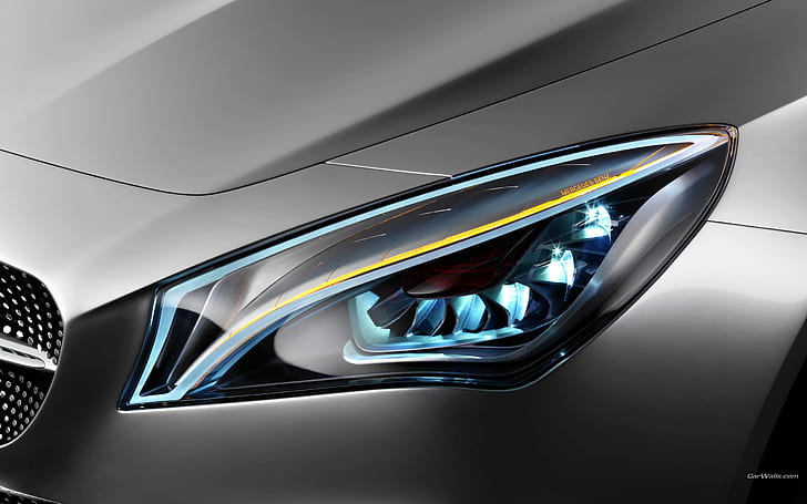 Mercedes Headlight Concept HD, bilar, Mercedes, koncept, strålkastare, HD tapet