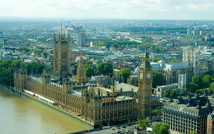Regno Unito, Inghilterra, Palazzo di Westminster, Big Ben, Big Ben Londra, Regno Unito, Inghilterra, Palazzo di Westminster, Big Ben, Londra, in alto, foto della città, Sfondo HD