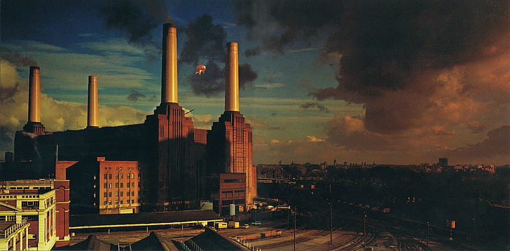 Album Covers, animals, London, Pigs, Pink Floyd, HD wallpaper