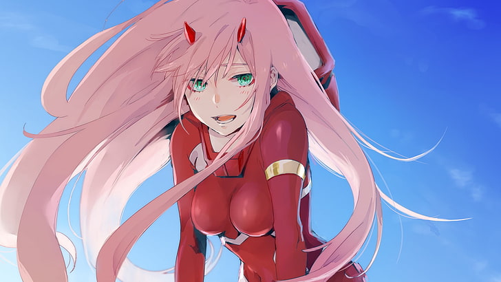anime, chicas anime, Zero Two (Darling in the FranXX), Darling in the FranXX, Fondo de pantalla HD