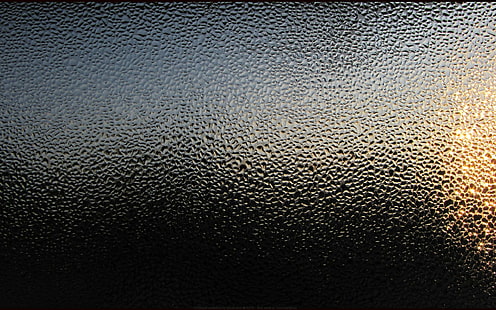 macro, gouttes d'eau, texture, eau sur verre, vitrail, minimalisme, fenêtre, soleil, Fond d'écran HD HD wallpaper