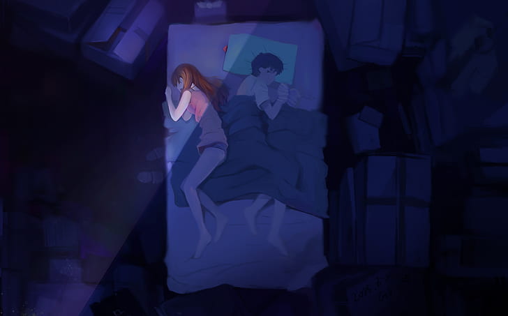 Neon Genesis Evangelion von Asuka Langley Soryu und Ikari Shinji, HD-Hintergrundbild