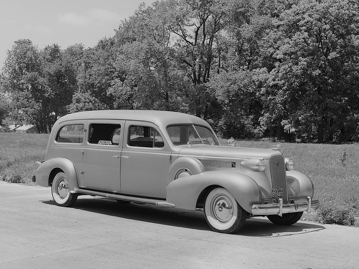 1937, 구급차, 캐딜락, 조합, 듣다, 유성, 복고풍, 시리즈 60, stationwagon, v 8, HD 배경 화면