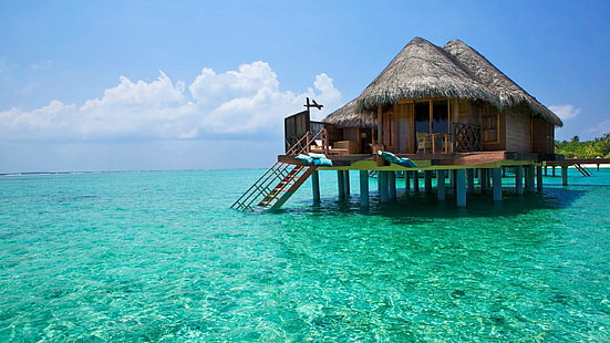 bali, wyspa, ocean, bungalowy, Tapety HD HD wallpaper