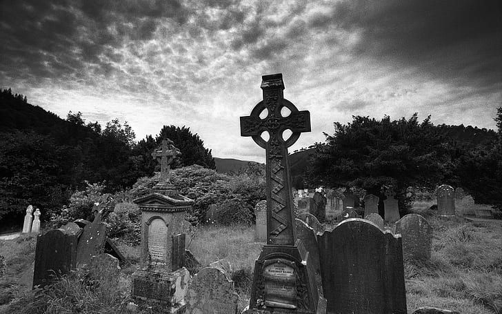 Religioso, Cementerio, Lápida, Fondo de pantalla HD