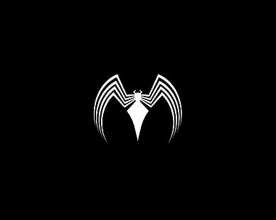 Logo Spidermana, Venom, Spider-Man, symbole, logo, pająk, Tapety HD HD wallpaper