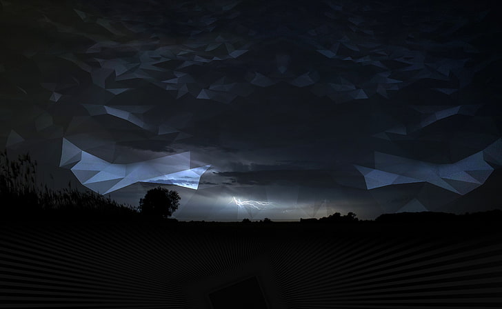 3D Fraktal, Nacht, HD-Hintergrundbild