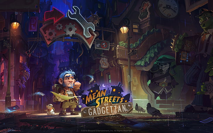 ハースストーン Heroes Of Warcraft Mean Streets Gadgetzan Hdデスクトップの壁紙 Wallpaperbetter
