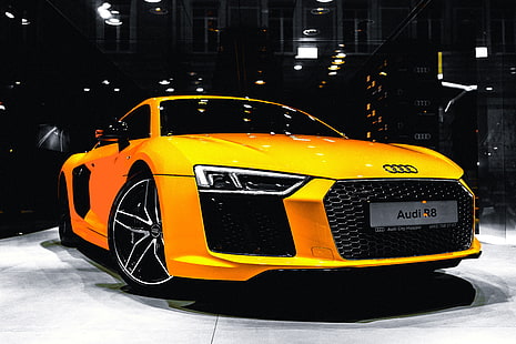 gelb Audi R8, Audi R8, Audi, Auto, Luxus, HD-Hintergrundbild HD wallpaper