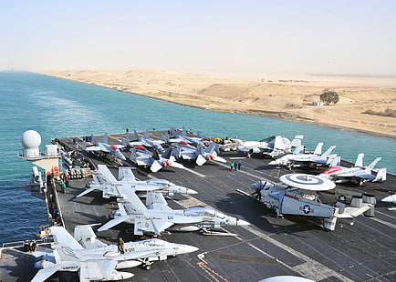 سفن حربية ، USS Enterprise (CVN-65) ، طائرات ، حاملة طائرات ، طائرة مقاتلة ، مشاة البحرية ، بحرية ، سفينة حربية، خلفية HD HD wallpaper