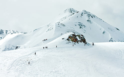 Snow Mountain Snowboard Extreme Wallpaper HD 04, HD papel de parede HD wallpaper