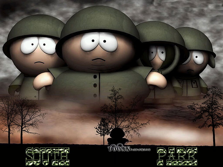 Poster South Park, South Park, Eric Cartman, Kenny McCormick, Kyle Broflovski, Stan Marsh, Wallpaper HD