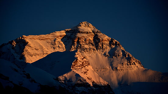 ภูเขา, เอเวอร์เรส, ยอดเขาเอเวอเรสต์, เทือกเขาหิมาลัย, สันเขา, จุดสูงสุด, หิมะ, เทือกเขาหิมาลัย, ทิงกรี, ทิเบต, จีน, วอลล์เปเปอร์ HD HD wallpaper