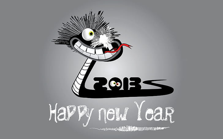 2013 Happy New Year, snake, new year, 2013 celebration, HD wallpaper