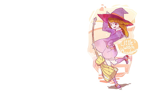девушка-волшебница, анимированная иллюстрация, Little Witch Academia, HD обои HD wallpaper