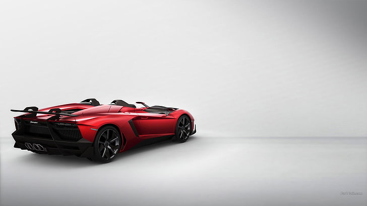 Lamborghini Aventador, mobil merah, kendaraan, Lamborghini, mobil, Wallpaper HD