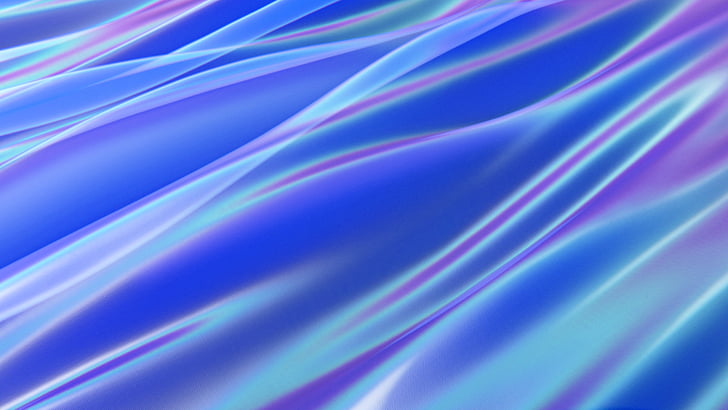 Flujo, colorido, neón, azul, arte digital, 5K, Fondo de pantalla HD