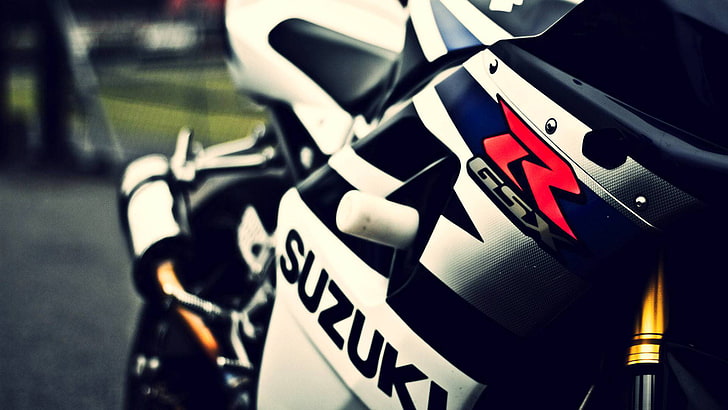 blau-weißes Suzuki GSX-R Sportrad, Motorrad, Suzuki, gsx-r, HD-Hintergrundbild