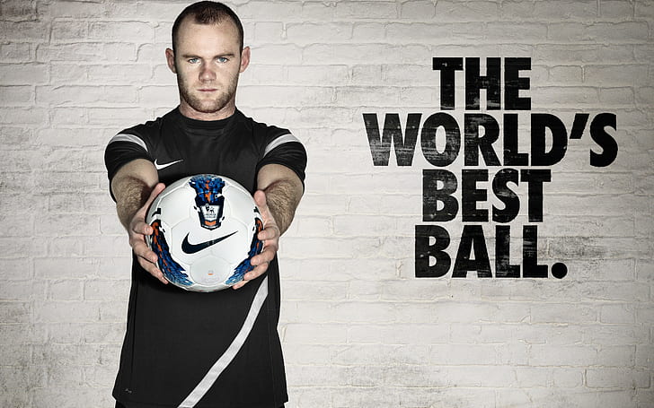 Wayne Mark Rooney, Nike, Ball, Männer, Typ, Typ, Sportler, HD-Hintergrundbild