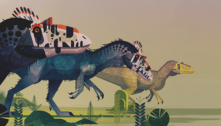 Zwierzę, Dinozaur, Minimalistyczny, Tapety HD