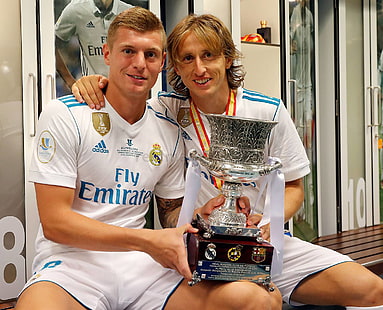 Toni Kroos, Luka Modric, Real Madrid, HD tapet HD wallpaper