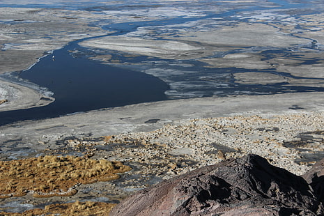 paysage, oiseaux, lac, Bolivie, sel, Fond d'écran HD HD wallpaper