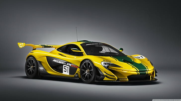 McLaren P1, Yellow, Racecar, Speed, mclaren p1, yellow, racecar, speed, HD wallpaper