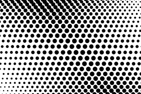  Abstract, Black and White, Dots, HD wallpaper HD wallpaper