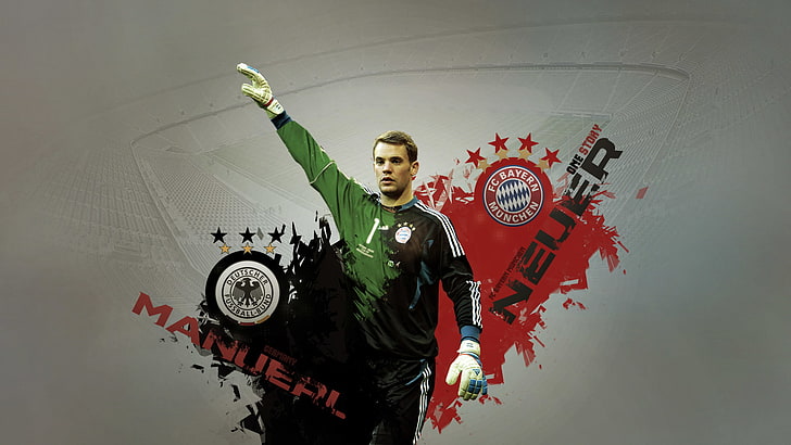 Manuel Neuer, sepak bola, Bundesliga, Bayern Munich, Wallpaper HD