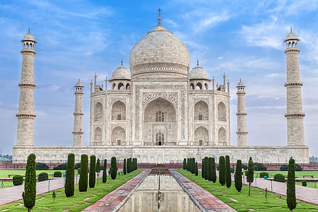 Индия, туризъм, Тадж Махал, пътуване, замък, храм, HD тапет HD wallpaper