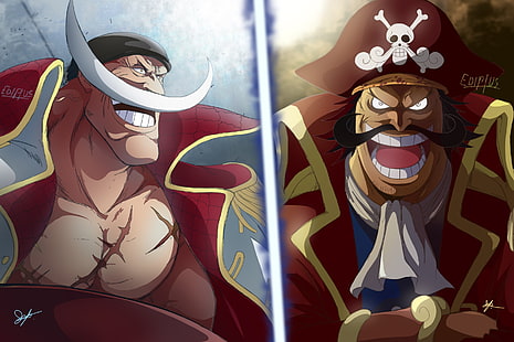 One Piece, Эдвард Ньюгейт, Гол Д. Роджер, HD обои HD wallpaper