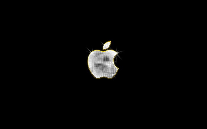 apple inc logo latar belakang hitam 1680x1050 Teknologi Apple HD Art, logo, Apple Inc., Wallpaper HD