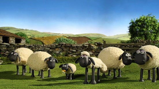 aventura, animação, comédia, família, ovelha, HD papel de parede HD wallpaper