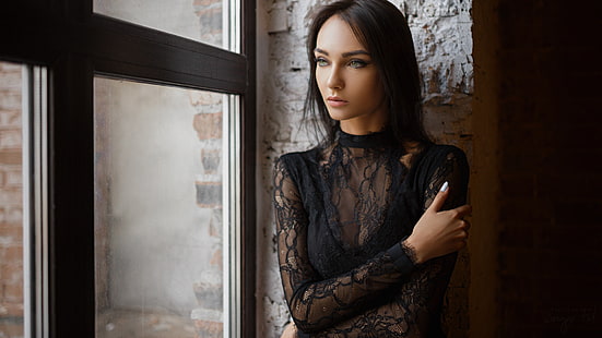 женщины, Сергей Фат, портрет, глядя в сторону, Ксения Алексеевская, HD обои HD wallpaper
