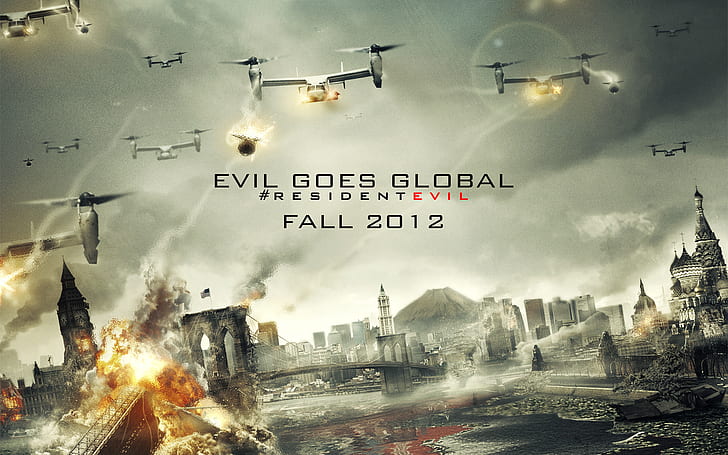 Resident Evil Retribution 2012, жител, зло, 2012, възмездие, HD тапет