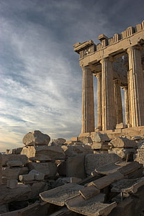 arsitektur, bangunan, Yunani, Yunani, kuno, Wallpaper HD HD wallpaper