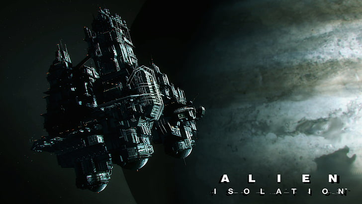 Alien Isolation illustration, Alien: Isolation, Alien (film), Sebastopoli, alieni, Nostromo, Aliens (film), spazio, astronave, astronave, concept art, opere d'arte, fantasy art, videogiochi, Sfondo HD