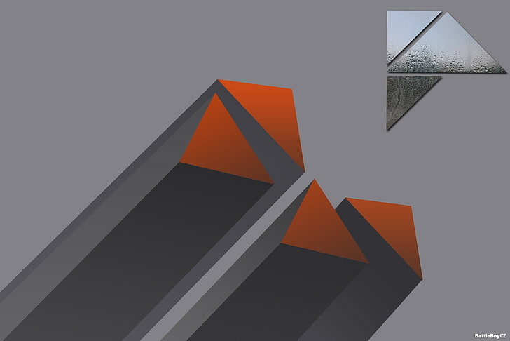 abstrato, triângulo, HD papel de parede