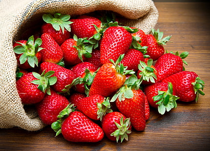 strawberries, fruit, HD wallpaper HD wallpaper